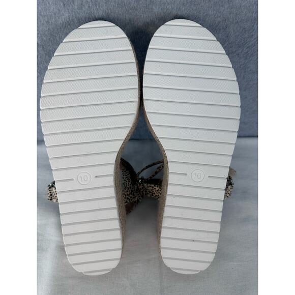 Universal Thread Womens sz 10 Leopard Print Espadrille Wedge Sporty Animal Print - Picture 4 of 8